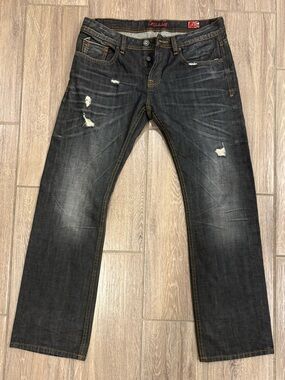 Cult of Individuality Hagen Jeans Mens Black Selvedge Relaxed Japanese Fit 34”
